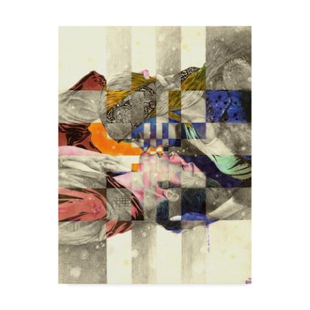 Minjae 'Kiss Abstract' Canvas Art,35x47